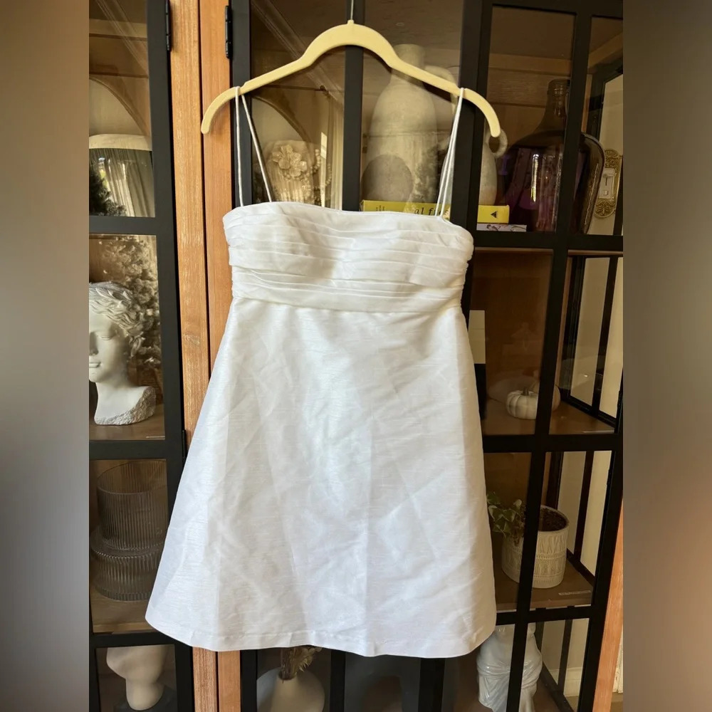 By Watters Ivy wedding dress mini a-line reception square neckline lined bride - Picture 2 of 9